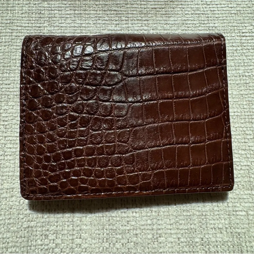 Bi-Fold Authentic Crocodile Leather Wallet